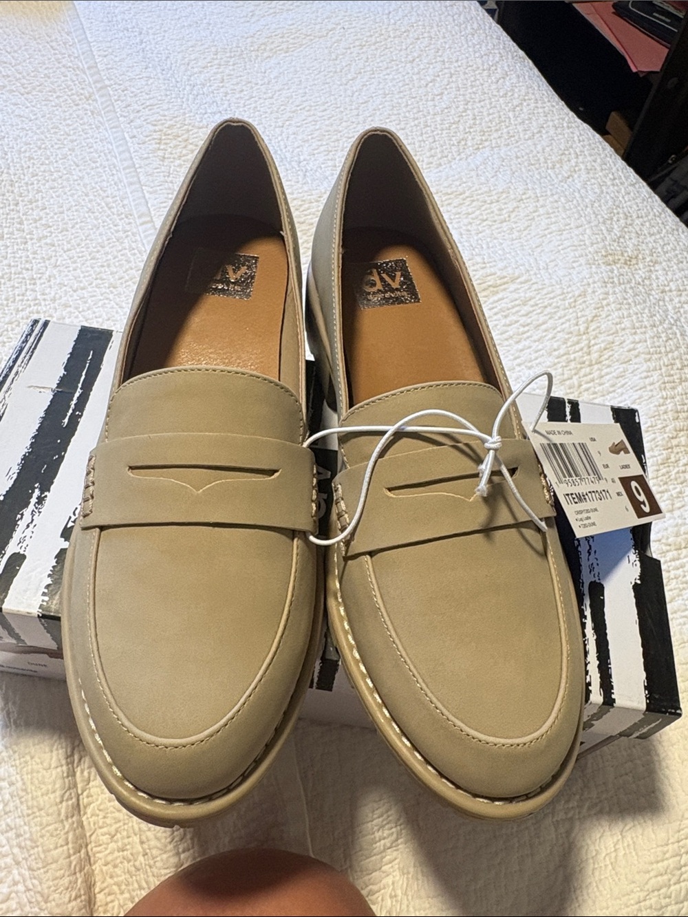 Dolce Vita Taupe Penny Loafers size 9. New with box.